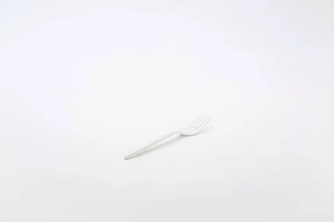Fourchette réutilisable 18 cm RPP blanche