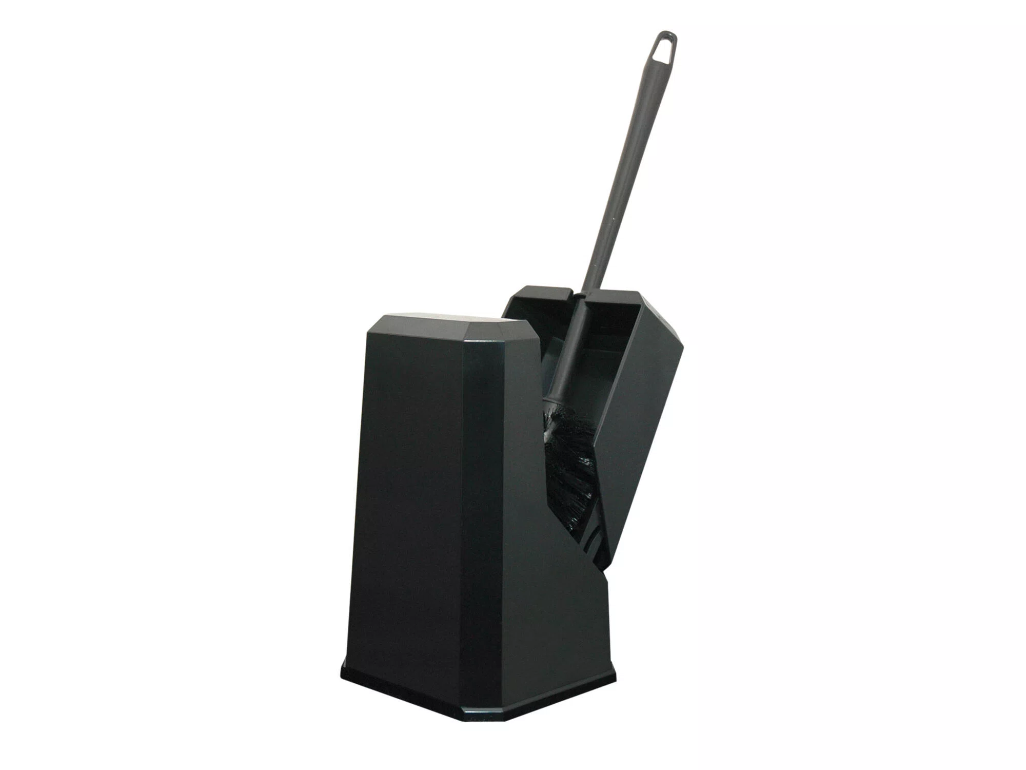 PORTE-BROSSE DE TOILETTE EUROPÉEN EN PLASTIQUE NOIR *438952*