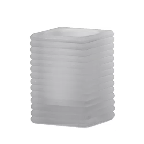 Q-LIGHTS SQUARE RIBBED GLASS MILK