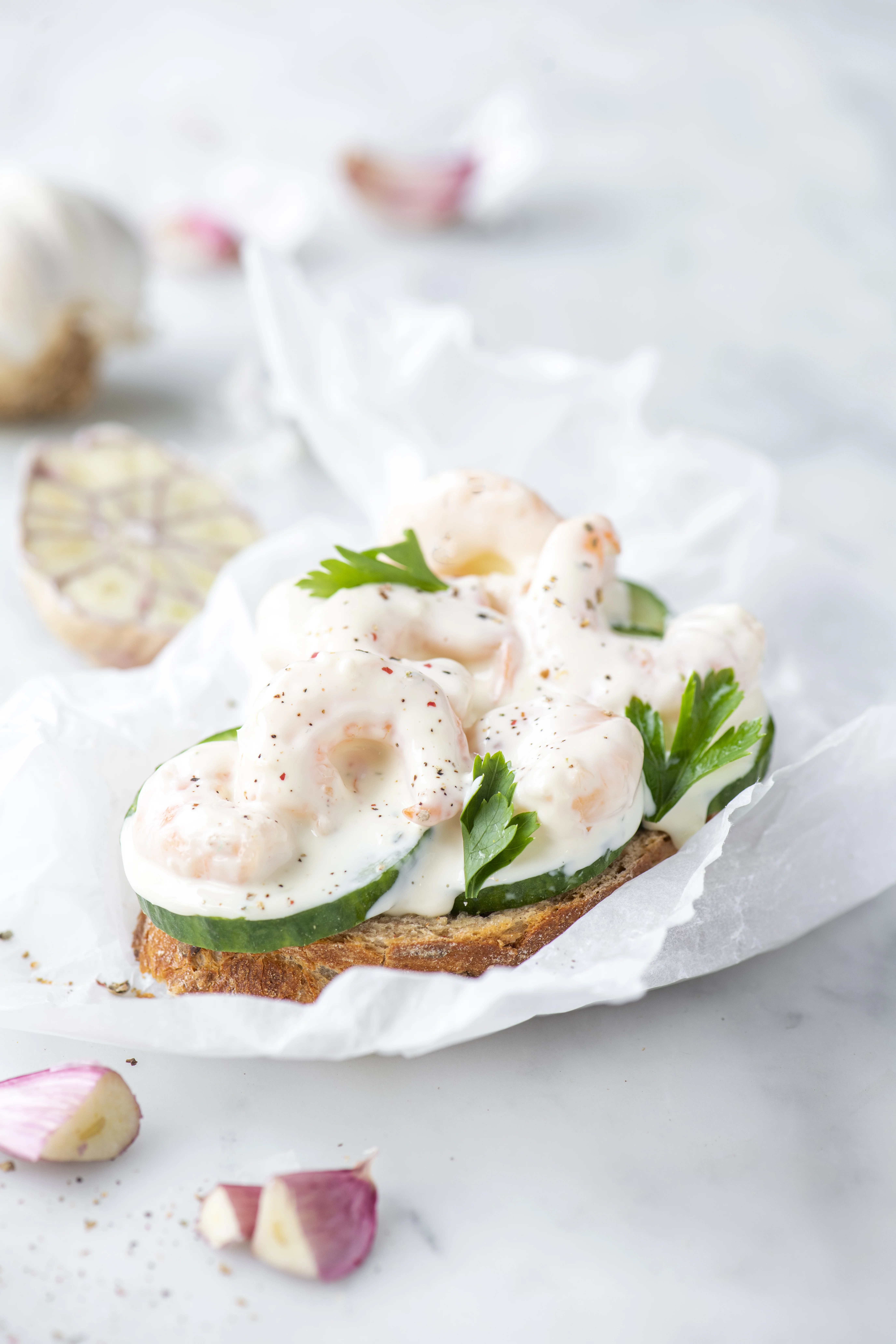 Scampi à l'ail