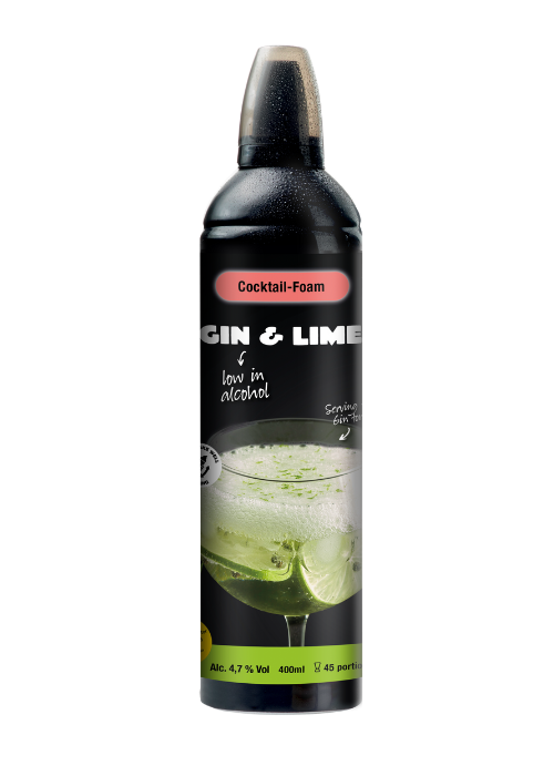 Recherche et développement siphon-évolution gin mousse à cocktail