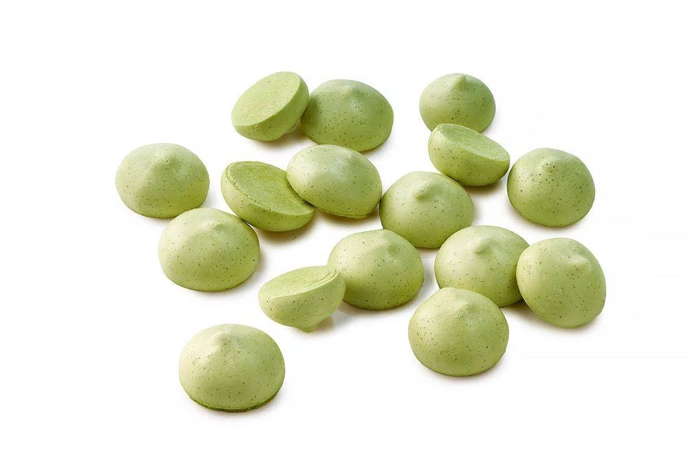 gouttes de meringue aromatisées au citron vert